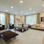 Luxury modern living room interior representing a professionally designed 3 BHK home
