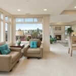 Modern renovated living room for a home renovation project in South City Gurgaon