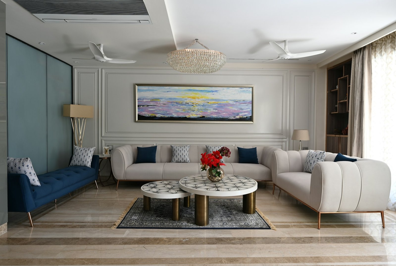 Bright contemporary living room illustrating home renovation planning, seasonal timing and material selection