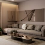 Bright modern apartment interior with layered window coverings and natural daylight for a heat-conscious home design